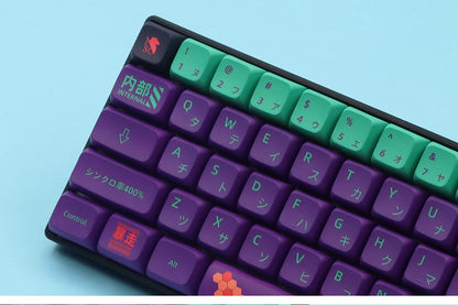 Keycaps Personalizadas Tema Eva Animação Japonesa Perfil XDA PBT Sublimação para Teclado Mecânico com Switch MX GMK