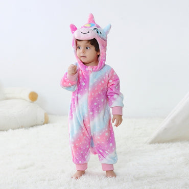 Baby Unisex Romper Newborn Unicorn Animal Cartoon Onesies Pajamas Anime Cosplay Costumes for Kids Boys Girls Christmas Halloween