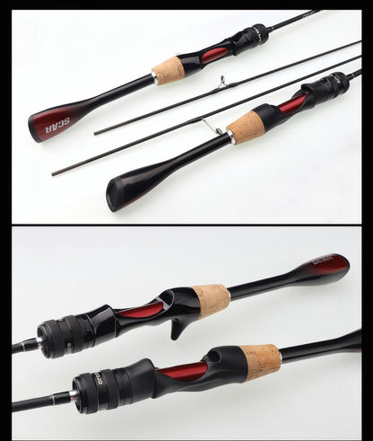 Vara de Pesca de Carpa, Baixo, Truta em Fibra de Carbono UL Ultraleve, Vara de Spinning e Casting, 1,8m 1,68m, Vara para Iscas Pequenas