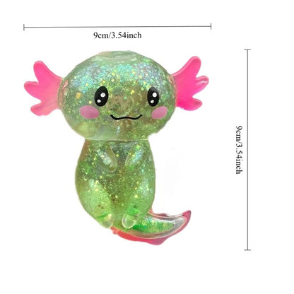 Glitter Salamander Maltose Fidgets Toys Squishy Malt Sugar Stretchy Axolotl Fun Squeeze Birthday Supplies Anti-Anxiety Gifts