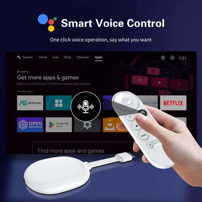 Versão Global Android 14 TV Stick Q2 Ultra 4K HDR Allwinner H313 Controle de Voz BT5.X Chromecast Wifi 6 2G 16G Mini TV Stick para Casa