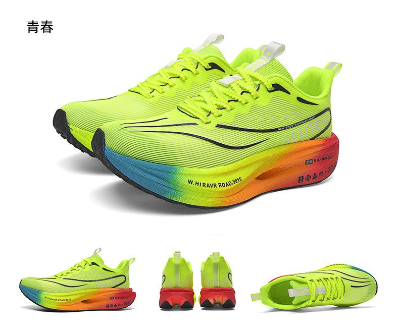 Men  Running Shoes Carbon Board Speciality Marathon Sports Breathable Lightweight Women's Comfortable Athletic Nonskid Sneakers