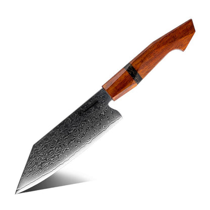 Faca Bunka Grandsharp 5.5'' Damasco 67 Camadas Aço 10Cr15C0Mov Para Cortar Vegetais Frutas Facas de Cozinha com Cabo de Sândalo