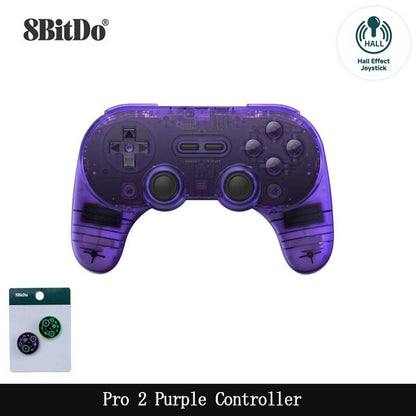 8BitDo Pro 2 Bluetooth Controller Gamepad Handle with Hall Effect for Nintendo Switch 2, PC, MacOS, Android, Steam, Raspberry Pi