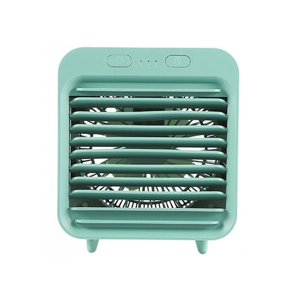 Portable USB Rechargeable Air Cooler - 3-in-1 Mini AC Fan with 7 Color LED, 4000mAh Battery for Home/Office/Camping