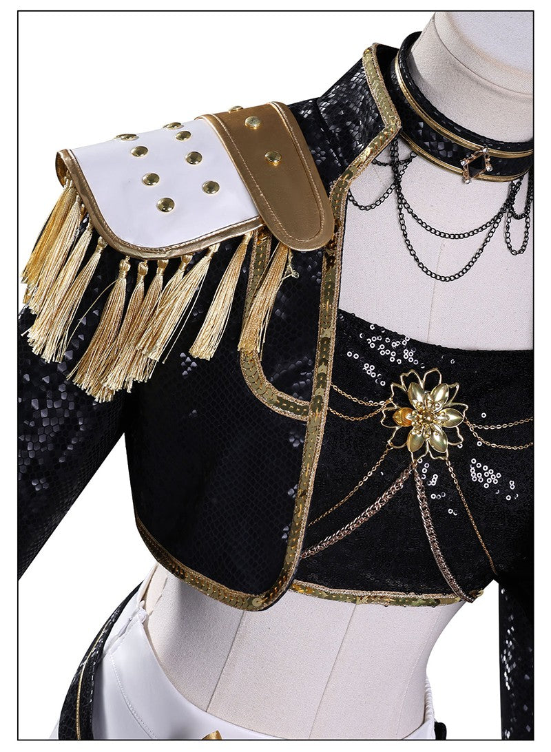 Black Golden Rumi Zoey Mira Cosplay Cosplay Costume Wig Women Suit Halloween Party Role Playing Outfit