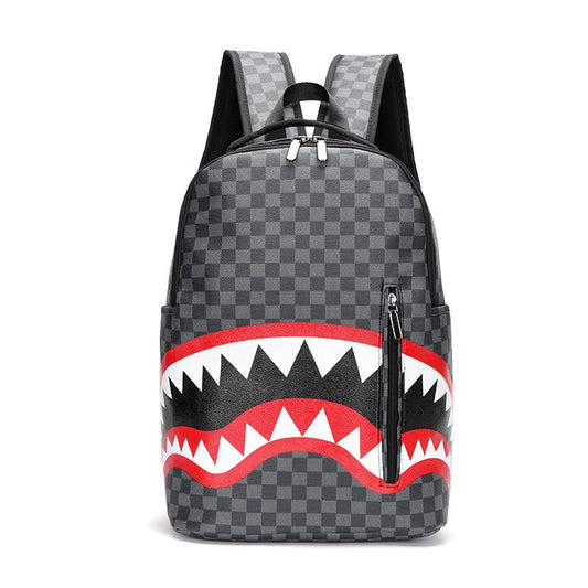 New Casual Shark Backpack Business Large Capacity Men's Backpack Campus High Value School Bag Outing Travel Bag
