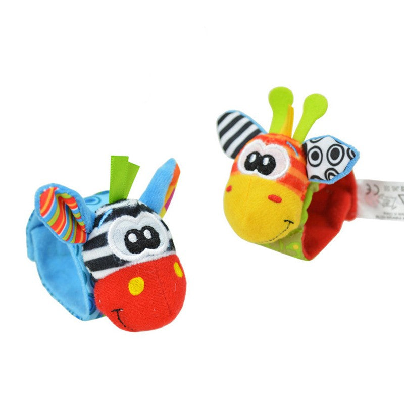 CONJUNTO DE 2 CHOCALHOS DE BEBÊ Brinquedos De Pelúcia Fofos Chocalhos De Pulso Meias De Pés Para Bebês De 0 a 12 Meses Menino Menina Presente Para Recém-Nascido