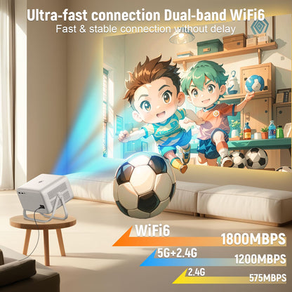 Velec Projector 650 ANSI 4K HD 1080P Android 14 Auto Focus Wifi6 BT5.2 Portable Outdoor Video Smart Home Theater Proyector TP350