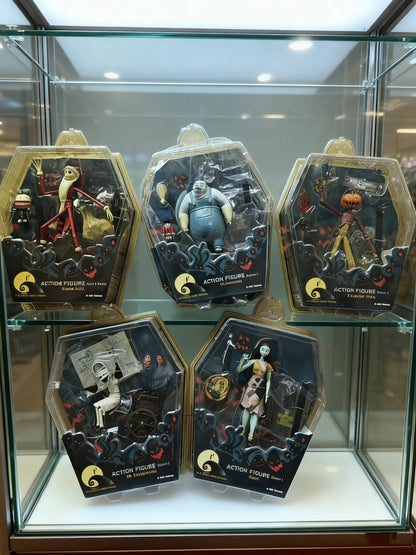 Disney Jun Planning Nightmare Before Christmas Série 1 Boneco de Ação - Jack Noel e Dr. Finklestein Presente Halloween 5 pçs