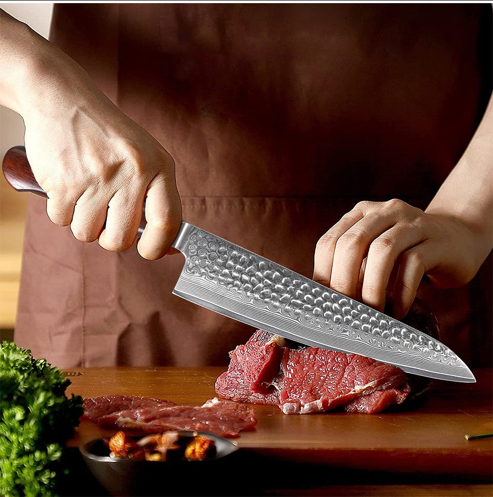 TURWHO 1-5 PEÇAS Facas Santoku Japonesas Facas de Chef Faca de Pão Aço Damasco de Alto Carbono 67 Camadas Conjunto de Facas Profissionais para Cozinha