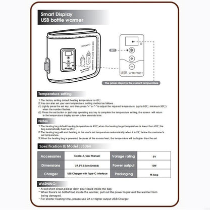 Milk Dispenser Usb Double Bottle Insulation Sleeve Baby Bottle Insulation Case L8RB