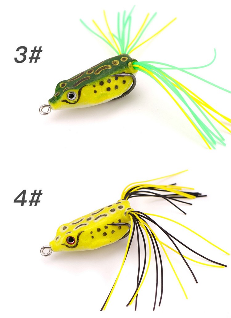 WEIHE 5pcs/15pcs iscas de pesca de sapo combo kit de iscas de pesca macias caixa de equipamento kits de pesca sapos de PVC unidade