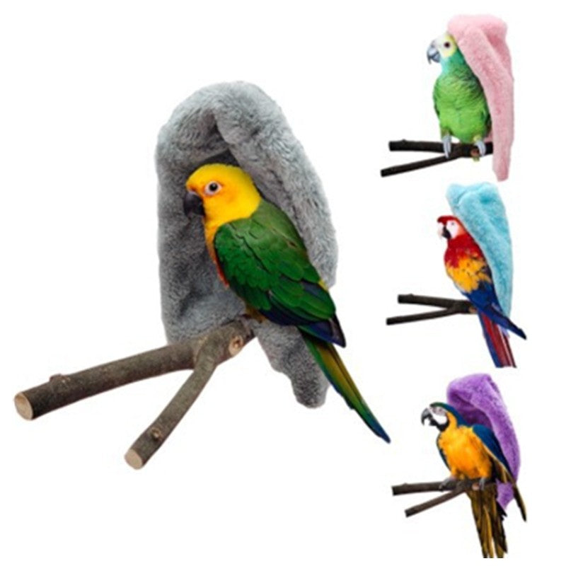 Ninho de Xale de Pássaro Quente de Inverno Canto Manta de Papagaio Tenda Suspensa de Pequeno Animal de Estimação Decoração de Gaiola para Periquito Agapornis Calopsita