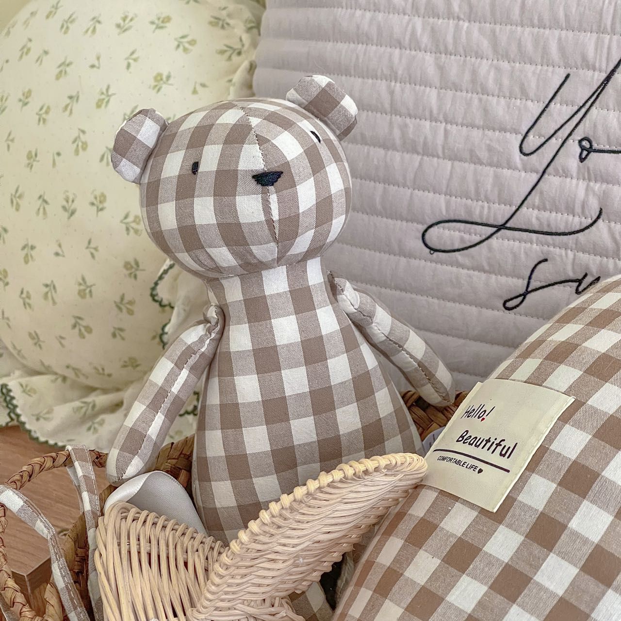 2024 New Little Bear Cloth Art Doll Cute and Creative Cloth Doll Doll Doll Adorable Baby Comfort Toy