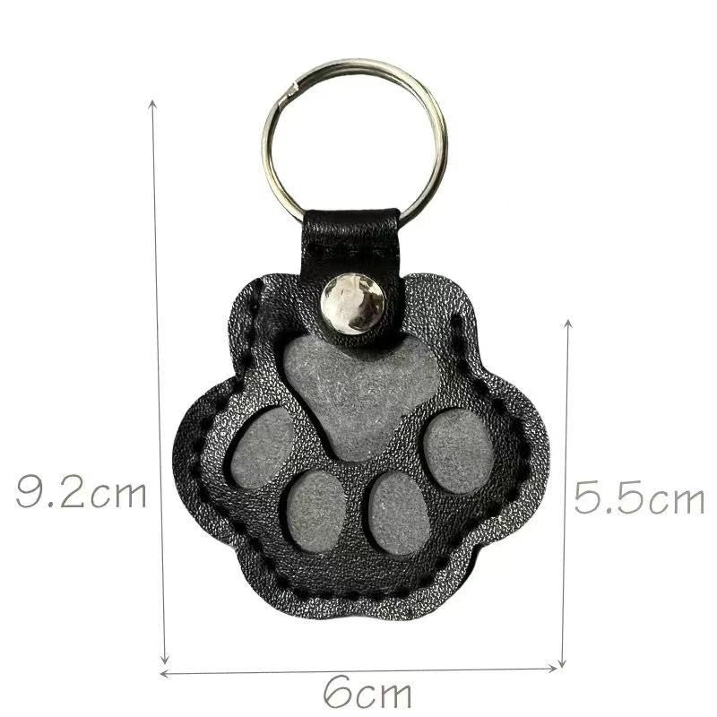 Chaveiro de Couro para Lembranças de Pelo de Pet, Medalhão Memorial para Guardar Pelo de Cão ou Gato, Lindo Presente de Luto por Pet, Chaveiro de Bolsa de Lembrança