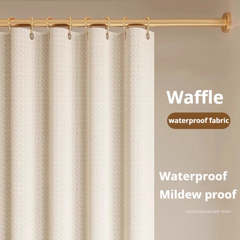 Shower Curtain Waterproof Mildew-proof with 12 Hooks Modern Shower Plant Printed Curtain Set For Bathroom Bathroom