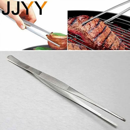 JJYY 304 Stainless Steel Food Tongs Long Handle Non-Slip Barbecue Tongs Steak Tongs Kitchen Cooking Tools kitchen accessories
