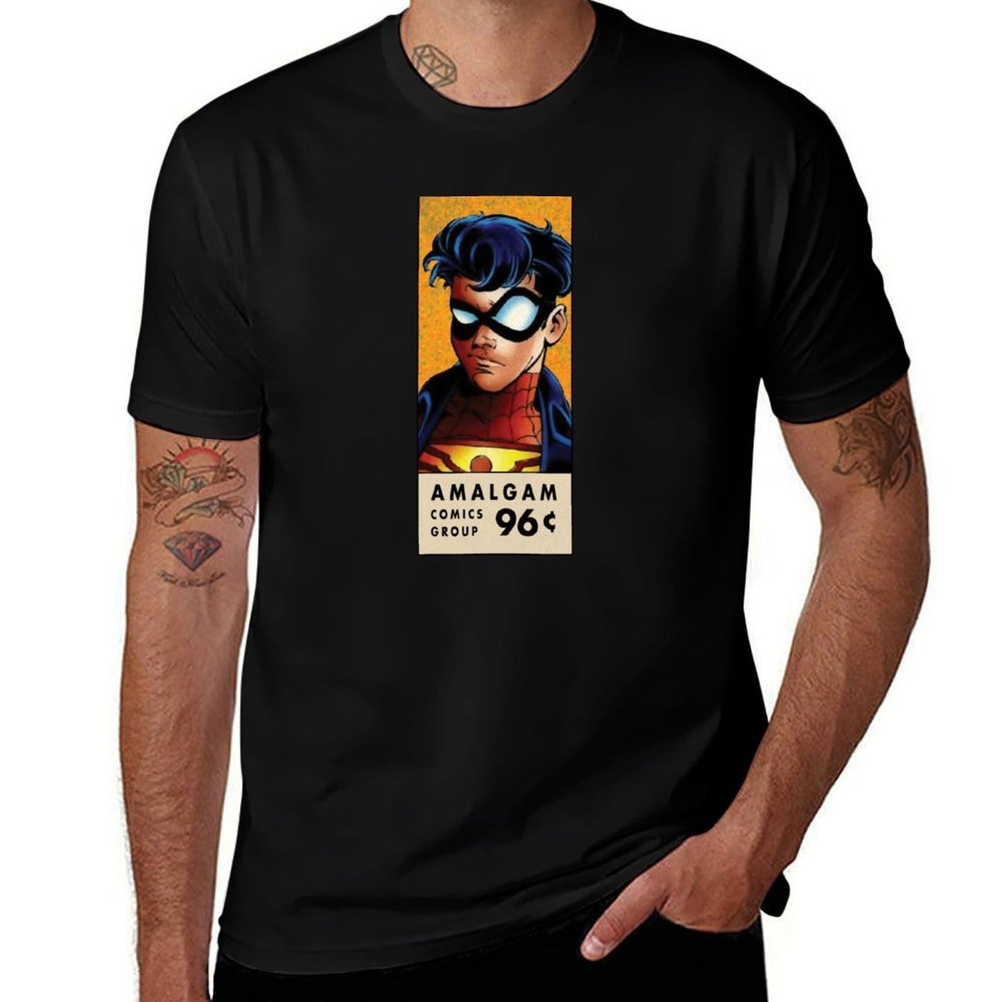 Spider Boy Amalgam Comics - Retro Corner Box T-Shirt black cotton t-shirt plain for man package funny t shirts cotton T-Shirt