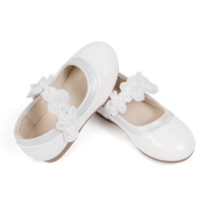 Fashion Children's Flat Shoes Non-slip PU Leather Shoes 3-colors Comfortable Wear-resistant All-season Mary Jane Princess Shoes
