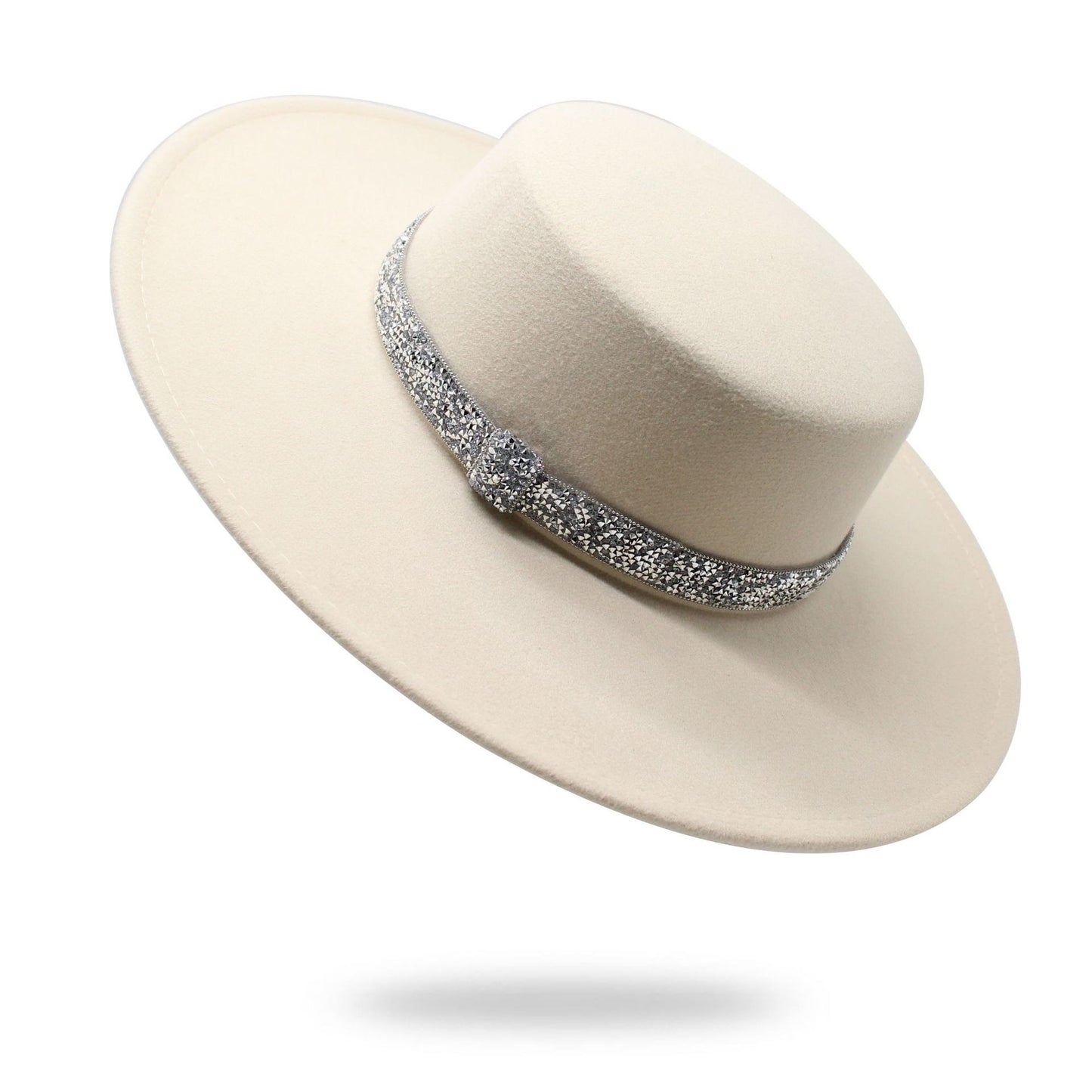 CHAPÉU FEMININO Chapéu Coco Chapéu Fedora Para Mulheres Chapéu Branco Plano Cinto De Luxo Senhoras Chapéu De Casamento Chapéus Fedora Outono Inverno ?????