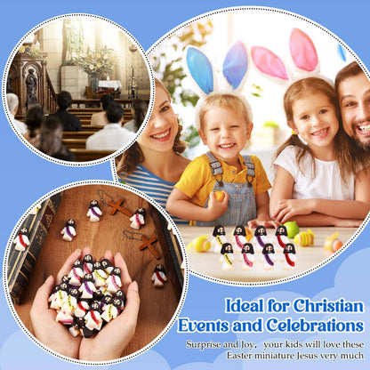 20-200PCS Little Jesus Figures Mini Jesus Figurines in Bulk Hide and Seek Religious Party Favor Sunday School Easter Egg Stuffer