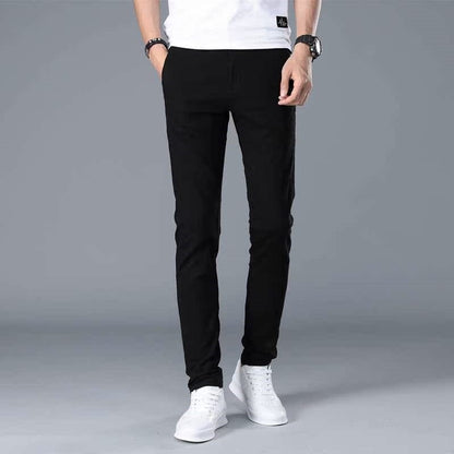 Khaki Casual Cotton Chino Pants Men Straight Leg Trousers Youth Active Sle mid Waist Long Summer Faion Thin Material