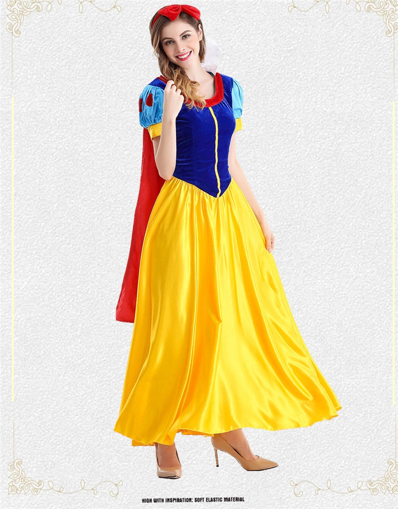 Adult Cosplay plus size Dress Girl Princess Dress Women Adult Cartoon Princess Snow White Halloween Party Costume