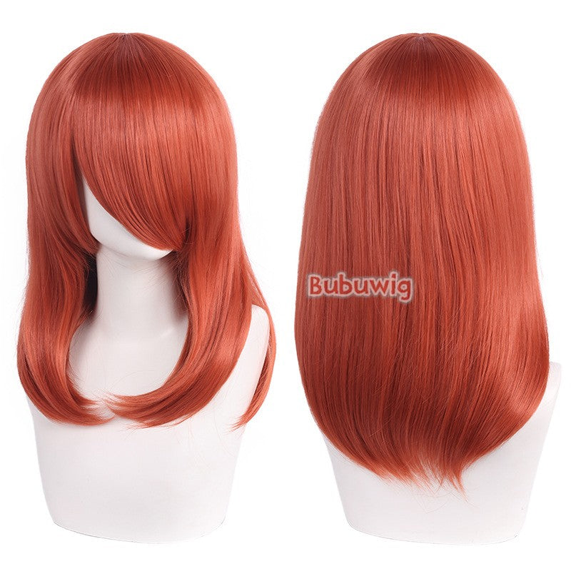 Bubuwig Synthetic Hair 30 Colors 40cm Long Straight Anime Fashion Lolita Cosplay Wigs Pure Color Blue Blonde Wig Heat Resistant