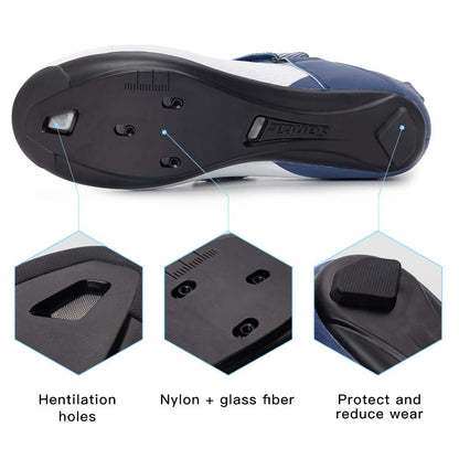 Santic Pro Triathlon Cycling Shoes Mens Road Riding Biking Sneakers Upgraded Glassfiber Outsole Breathable Bicycle Lock Shoes