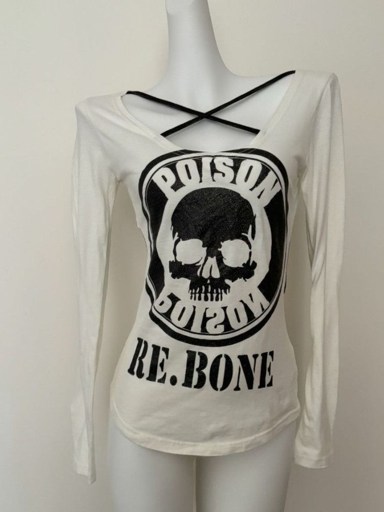 Vintage Aesthetic Fashion Long Sleeve Women T-shirt Gothic Punk Vintage Slim Fit Y2k Tops Harajuku Casual 200s Grunge Print Tees