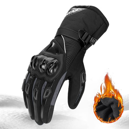 Luvas de Motocicleta Impermeáveis Masculinas de Inverno Luvas Protetoras de Motocicleta Quentes à Prova de Vento para Motocross com Tela Sensível ao Toque