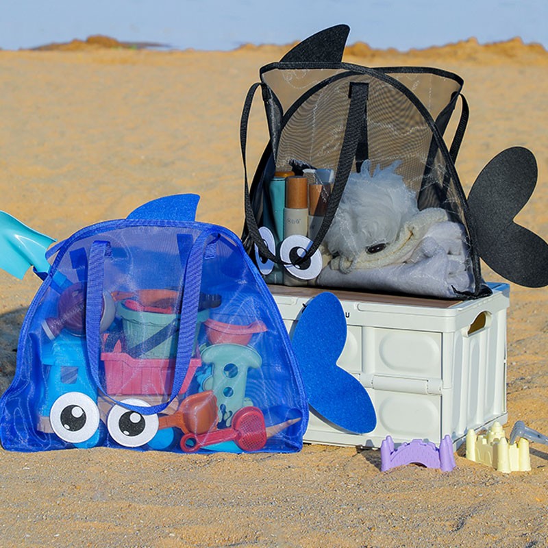 Summer new travel beach bag children's cartoon toy storage bag swimsuit storage bag big eye handheld toiletry bag