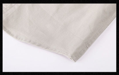 Spring Autumn Fashion Men's 100% Cotton Long-Sleeved Solid Color Premium Casual Shirt Multi Pockets 6XL Large Size Cargo Jackets