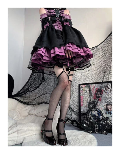 New 2024 Punk Gothic High Heels Pumps Women Rose Heeled Patent Leather Lolita Shoes Woman Y2K Ankle Straps Black Mary Jane Shoes