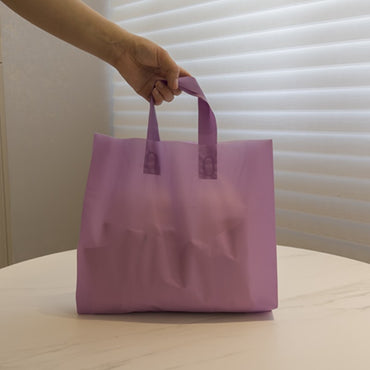 50pcs frosted tote bags cosmetics store gift bags printed logo simple fashion packaging bags plastic bags custom wholesale