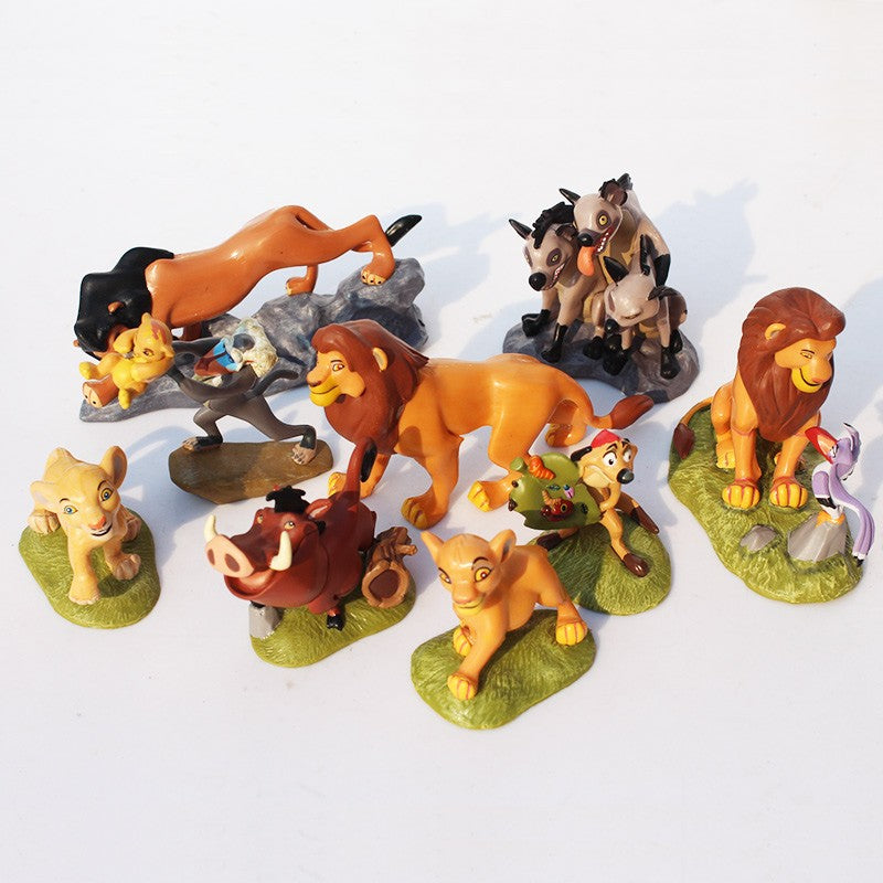 Disney 9 pçs/conjunto 4.5-8.5CM O Rei Leão Simba Nala Timão Boneco de Ação Modelo de Figuras de Anime Presente de Natal para as crianças