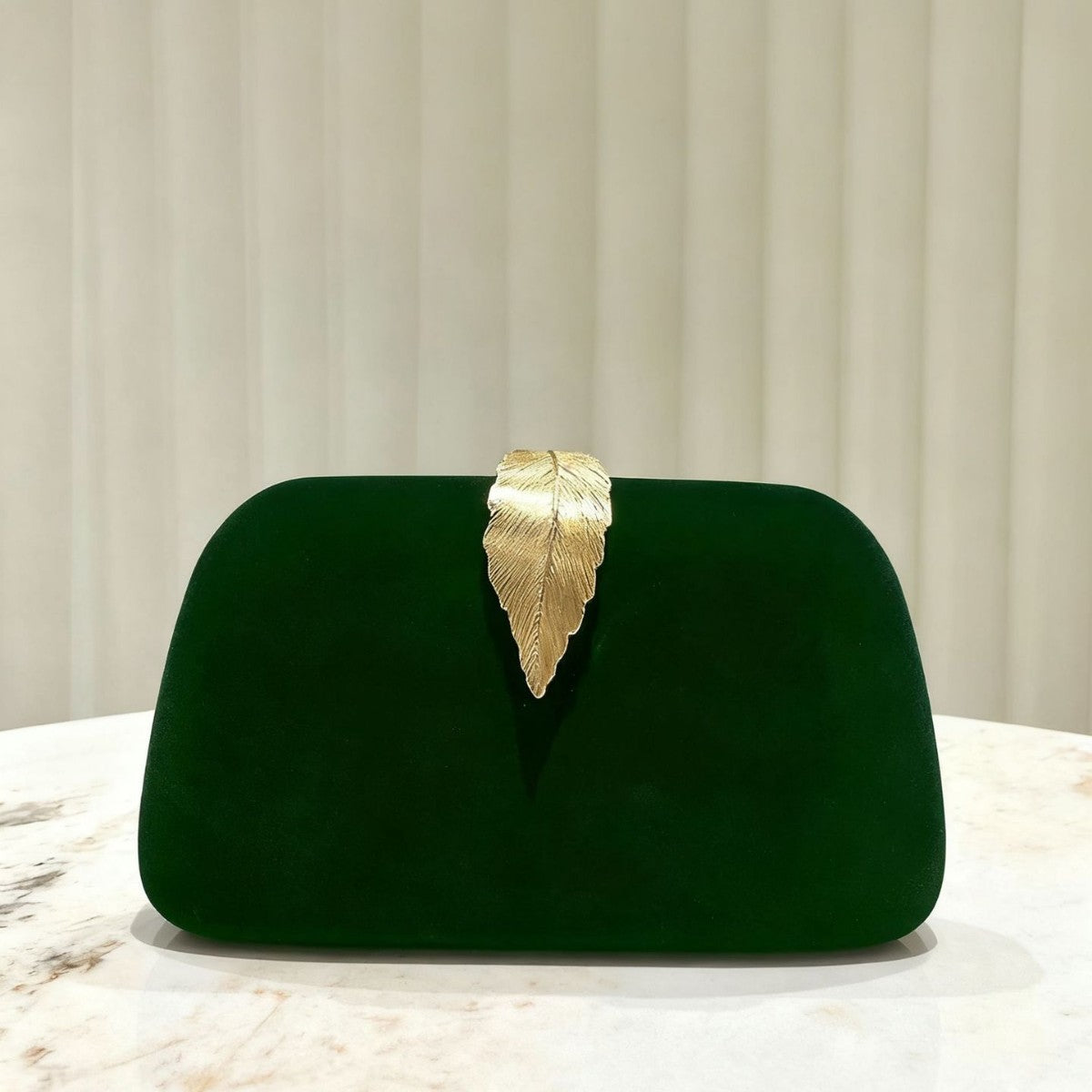 Velvet Leaf Evening Bag High Luxury Clutch Party Bag for Women Fresh Sweet Style Lock Buckle Square Shoulder Bag for Qipao