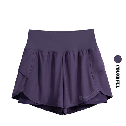 DRUR Sports Shorts Women High Waist Loose Yoga Shorts With Pocket Female Short Pants Woman's Gym Running Shorts Fitness Clothes