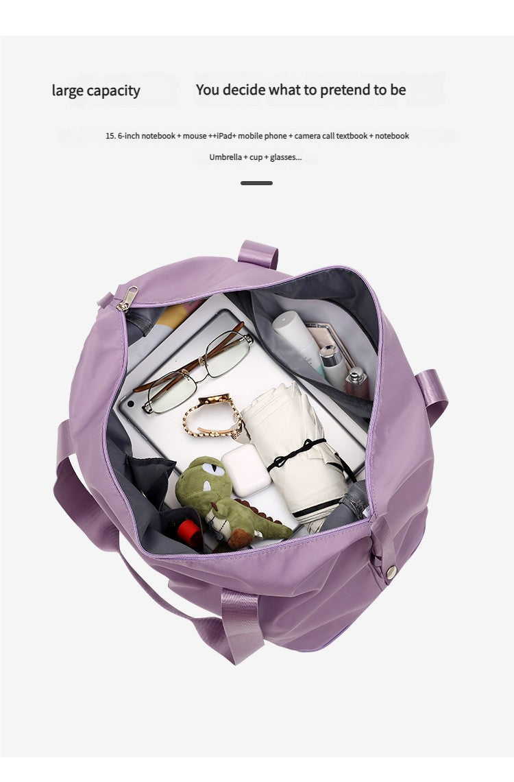 Travel Fitness Waterproof Foldable Luggage Handbag Outdoor Luggage Storage Bag Dry Wet Separation Fitness Bag Handbag