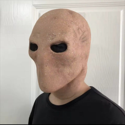 Faceless Man Halloween Slenderman Mask Non-toxic Realistic Alien Skull Latex Helmet Dress Up 3D Party Cosplay Props Carnival
