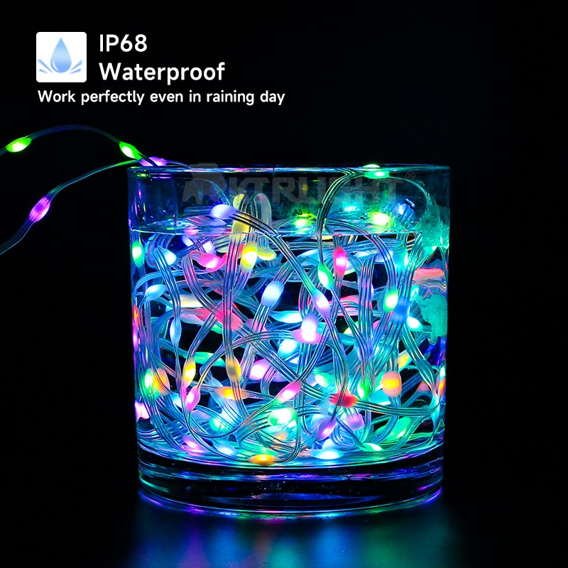5V 12V WS2811 Clear Wire 3PIN Seed Pixel String Light for Fairy Lights Outdoor RGB Addressable Individually Garland Light
