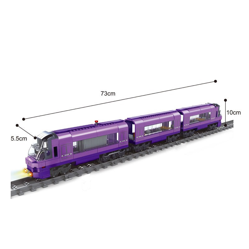 DIY MOC City Series Train Metro Tracks Building Blocks Railroad Conveyance Kids Model Bricks Toys Brinquedos for Children Gifts