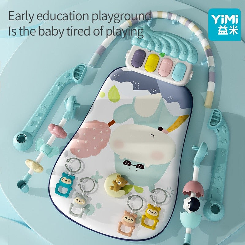 YIMI Baby Play Gym Mat Newborn Musical Playmat Colourful Musical Piano Toy Music Hanging Toy Crawling Blanket