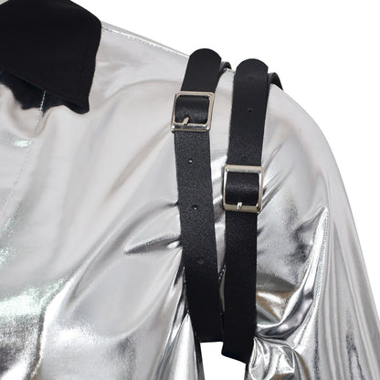 Men's Michael Jackson Cosplay Costume Stage Performance Cosplay Costume Halloween Performance Leather Jacket Classic Clothing