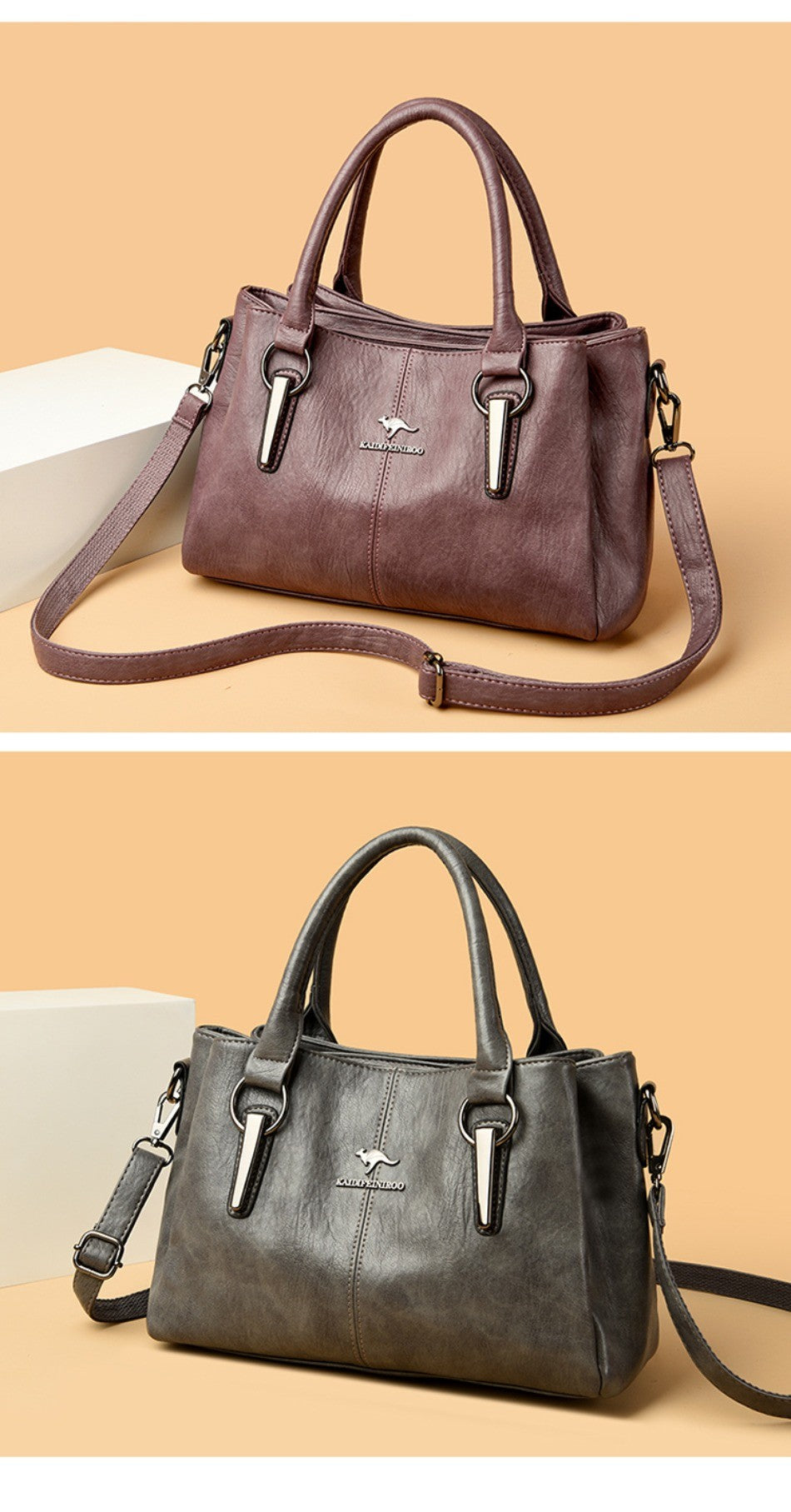 Genuine 3Layers High Quality Soft PU Leather Ladies Shoulder Crossbody Bags for Women  Luxury Handbags  Women  Designer A Main