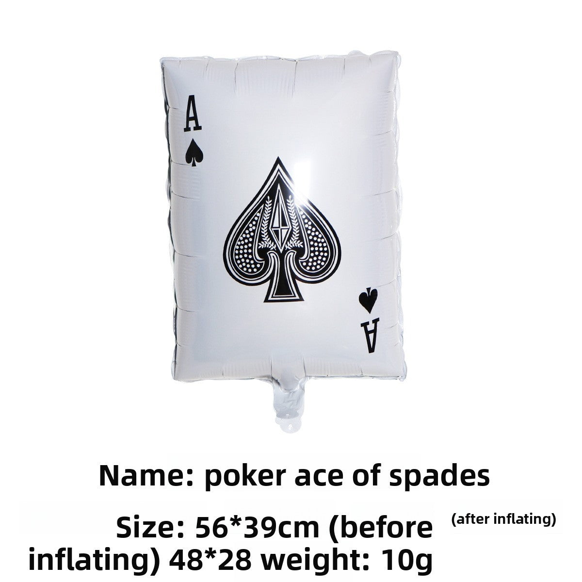 10Pcs Poker Cards Casino Balloon Aluminum Foil Balloons Wedding Christmas Party Shower Birthday Decoration Heart Club