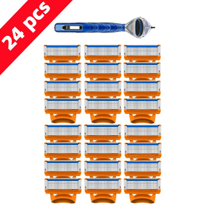 Old-fashioned Genuine Fusion Razor for Men Face Hair Shaving Removal Safety Manul Shaver Replacement Razor Blades Cassettes