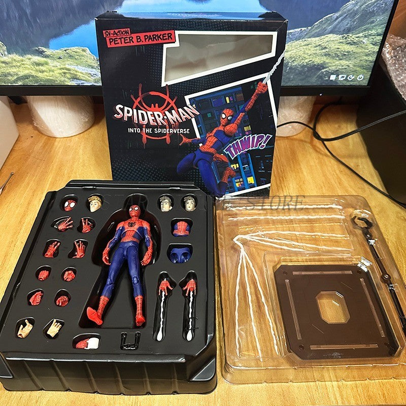 Boneco de Ação Miles Morales Sentinel Sv Modelo Homem-Aranha Marvel Homem-Aranha no Aranhaverso Boneco Colecionável Peter Parker