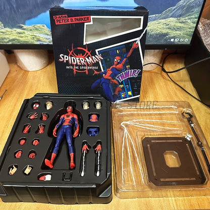 Boneco de Ação Miles Morales Sentinel Sv Modelo Homem-Aranha Marvel Homem-Aranha no Aranhaverso Boneco Colecionável Peter Parker